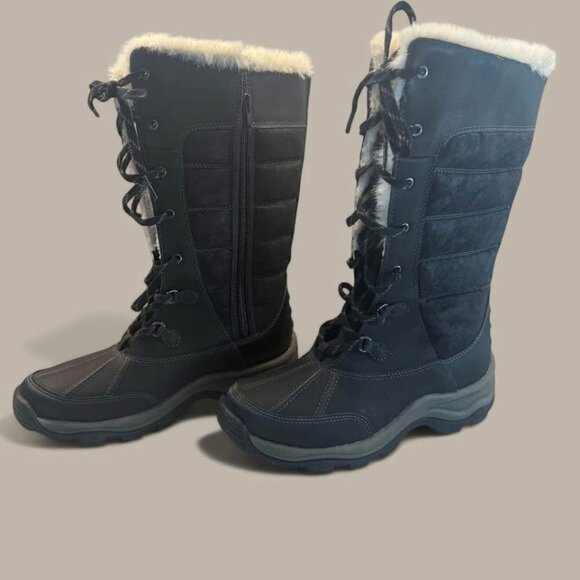 Clark’s‎ Women’s Mid Calf Black Mazlyn Mill Faux Fur Lined Winter Boots-Size 7M - Picture 1 of 10